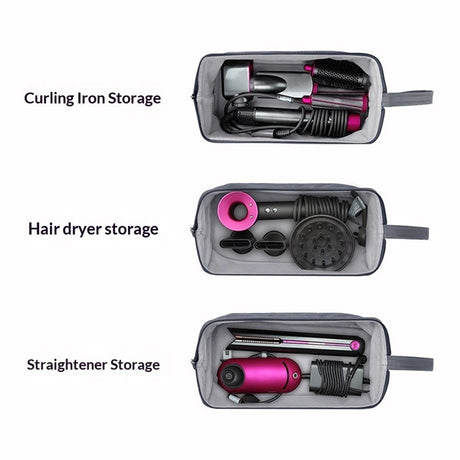 Travel Case , Portable Carrying Case for Supersonic Hair Dryer, Shockproof Protection Organizer Bag Travel Storage Bag, Gray（only bag）