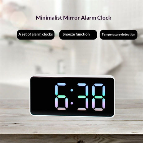 LED Digital Wall Clock, Big Digits,Modern Electric Small Silent Wall Clock for Living Room, Bedroom, Classroom, Farmhouse, Kitchen, Office