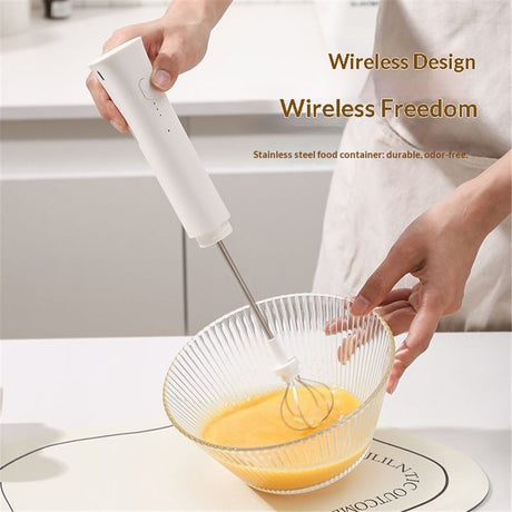 Rechargeable Milk Frother Handheld - Powerful Speed Motor,  - Drink Mixer for Latte, Cappuccino, Matcha & Protein Powder
