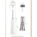 Rechargeable Milk Frother Handheld - Powerful Speed Motor,  - Drink Mixer for Latte, Cappuccino, Matcha & Protein Powder