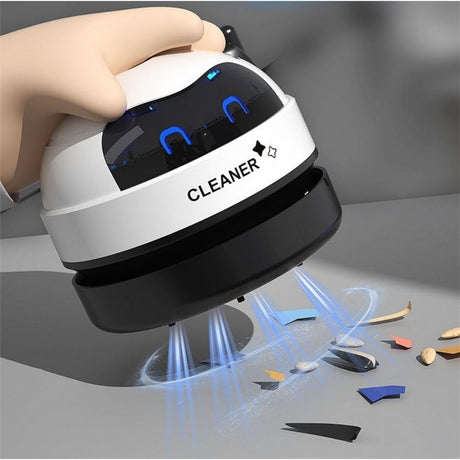 Desktop Vacuum Cleaner Mini,Cordless & Portable,Dust & Crumb Sweeper,Cute Cartoon Robot,USB,Easy to Remove Dust/Hair/Pet Hair/Crumbs on Desktop/Table/Keyboard/Sofa and etc,Lightweight Design