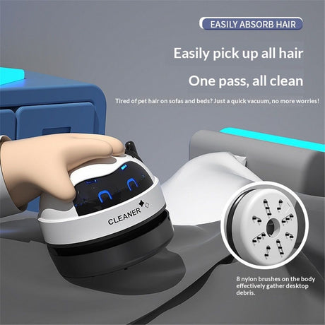 Desktop Vacuum Cleaner Mini,Cordless & Portable,Dust & Crumb Sweeper,Cute Cartoon Robot,USB,Easy to Remove Dust/Hair/Pet Hair/Crumbs on Desktop/Table/Keyboard/Sofa and etc,Lightweight Design