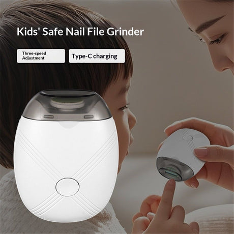 Automatic Electric Nail Clipper,  Automatic Fingernail Grinder, Automatic Nail Trimmer with Light and Nail Scraps Storage, Electric Toenail Clippers for Seniors Adults（striped style）