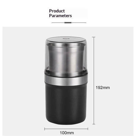 Electric Coffee Grinder and Spice Grinder with 1 Stainless Steel Blades Removable Bowls Juicer wall breaking machine（Black single cup）