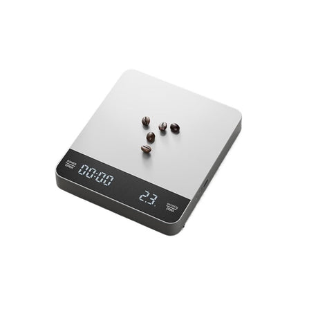 Mini Coffee Scale with Timer,Rechargeable Espresso Scale,3kg/0.1g Precision Scale for Espresso&Pour-Over Coffee,Portable Digital Kitchen Scale,White