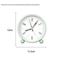 Nightlight Alarm Clock 4.5" Round Silent Alarm Clock Bedside Desk Non-Ticking Travel Clock Battery Operated Green(Battery Include)