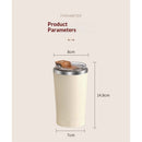 Self Stirring Coffee Mug With Lid Electric High Speed Self Stirring Mug 400ml Rechargeable Detachable Stainless Steel Self Stirring Cup for Coffee, Milk,(brown)