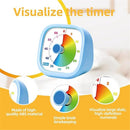 Visual Timer for Kids, 60 Minutes Countdown Timer for Classroom, Kitchen, Home, Office, Study, Pomodoro Timer, No Ticking Tools for Kids (Blue)