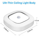 Motion Sensor Ceiling Light Battery Operated, Wireless Motion Activated LED Light 300LM White Indoor Lights for Closet Cordless Stair Hallway Bedroom Pantry Shed Shower Light