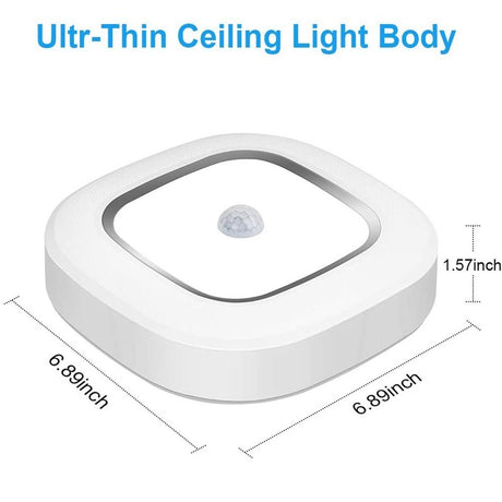 Motion Sensor Ceiling Light Battery Operated, Wireless Motion Activated LED Light 300LM White Indoor Lights for Closet Cordless Stair Hallway Bedroom Pantry Shed Shower Light