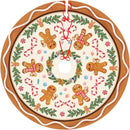 Gingerbread Man Christmas Tree Skirt Xmas Tree Mat Halloween Thanksgiving Christmas Tree Ornaments Decorations Holiday Party Indoor Outdoor 30"