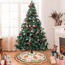 Gingerbread Man Christmas Tree Skirt Xmas Tree Mat Halloween Thanksgiving Christmas Tree Ornaments Decorations Holiday Party Indoor Outdoor 30"