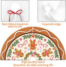 Gingerbread Man Christmas Tree Skirt Xmas Tree Mat Halloween Thanksgiving Christmas Tree Ornaments Decorations Holiday Party Indoor Outdoor 30"