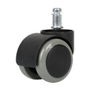 5-Piece 2-Inch Office Chair Replacement Rubber Wheels - Universal Heavy-Duty Casters