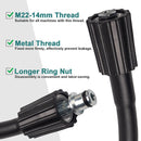 15M (50FT) High-Pressure Washer Hose - 5800 PSI Heavy-Duty Cleaning Hose with Longer Ring Nut
