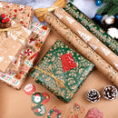 Christmas Gift Wrapping Paper - 6-Pack "Fireplace Sweet Dreams" Series (50x70cm)
