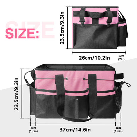 Gray Cleaning Kit - Multi-Purpose Cleaning Supplies Organizer Bag