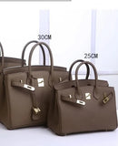 2025-Euro-american Elegant Crocodile Leather Handbag Bag-Birkin 25, lemon yellow,palladium Hardware