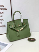 2025- Euro-american Elegant Crocodile Leather  Handbag Bag - Birkin 35,olive colour ,palladium Hardware