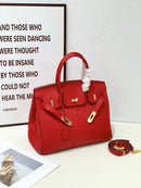 2025- Euro-american Elegant Crocodile Leather  Handbag Bag - Birkin 25,red ,palladium Hardware