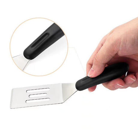1 pc Teppanyaki steak spatula, Japanese cuisine small spatula, cooking tool (silver)