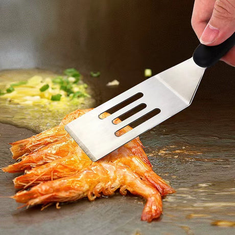 1 pc Teppanyaki steak spatula, Japanese cuisine small spatula, cooking tool (silver)