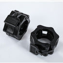 A pair of Olympic bar lock heads, plastic lock for barbell plates, 50MM (black)