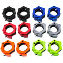 A pair of Olympic bar lock heads, plastic lock for barbell plates, 50MM (black)