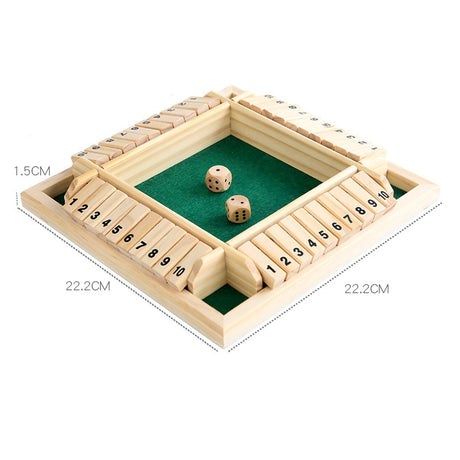 A green card-flipping toy, an interactive and educational toy for parties, a casual game prop for board game cards with four-sided numbers