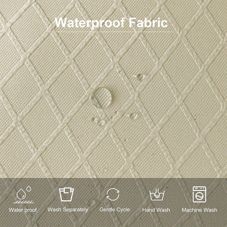 6 pcs 2025 Best-selling diamond-shaped jacquard chair cushion cover, chair cover cover. Khaki, 45*50*9cm