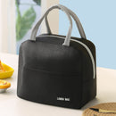 1 PC Lunch bag, thickened aluminum foil student hand-held bento bag, insulated bag, lunch box bag (black)