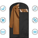 2 pieces of grey breathable three-dimensional clothing dust cover hanging bag, dust-proof and moisture-proof bag hanging suit overcoat, 60*165cm