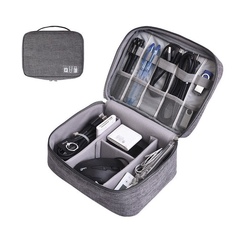Navy Blue Data Storage Bag - Organizer for Cables, Chargers & Tech Accessories