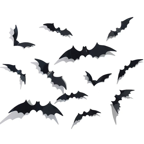 Halloween Bat Wall Stickers - Removable Spooky Decor Decals