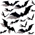 Halloween Bat Wall Stickers - Removable Spooky Decor Decals
