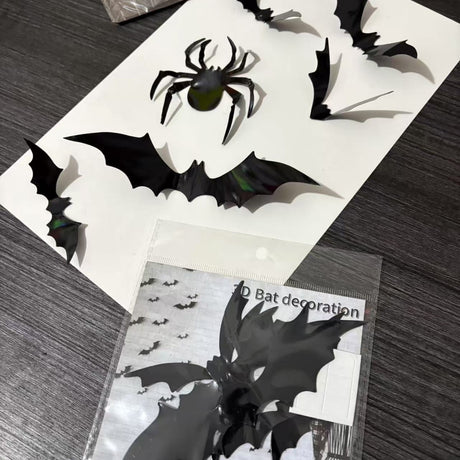 Halloween Bat Wall Stickers - Removable Spooky Decor Decals