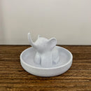 Elephant Jewelry Dish with Decorative Ring Holder and Tray Adorable Elephant Ring Organizer Tray for Jewelry Keep Ring Dish and Holder
