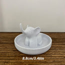 Elephant Jewelry Dish with Decorative Ring Holder and Tray Adorable Elephant Ring Organizer Tray for Jewelry Keep Ring Dish and Holder