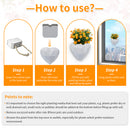 Wall Mounted Planter - NO DRILLING,Houseplant Wall Display Ideas,3D Printed Wall Planter with Drainage Tray