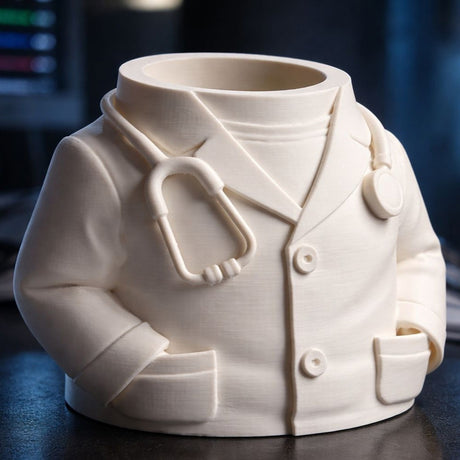 Doctor Pen Holder Desk Organizer - Lab Coat & Stethoscope Desktop Doctor Pen Holder
