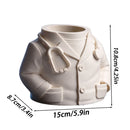 Doctor Pen Holder Desk Organizer - Lab Coat & Stethoscope Desktop Doctor Pen Holder