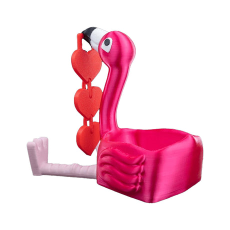 Romantic Flamingo Couple Figurine | Cute Love Decor Sculpture | Valentines Gift | Small Item Storage Container