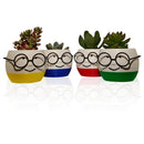 Simple and cute 3D printed flower pots with glasses – decorate your home with these!