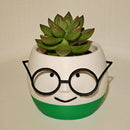 Simple and cute 3D printed flower pots with glasses – decorate your home with these!