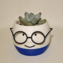Simple and cute 3D printed flower pots with glasses – decorate your home with these!