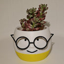 Simple and cute 3D printed flower pots with glasses – decorate your home with these!