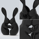 3D printed Easter bunny vase, ceramic-look plastic vase.black.