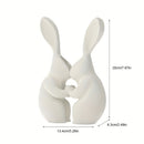 3D printed Easter bunny vase, ceramic-look plastic vase.black.