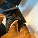3D-printed crow skull wall mount adds a touch of mystery to your home. (Black)