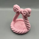 3D Printed Charming Bow Jewelry Tray - Twisted Hemp Rope Storage Tray, 
pink